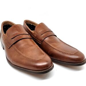 CURT And LARSON "LYON" Mens Brown Leather Penny Strap Loafers Size US 11 M